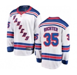 New York Rangers #35 Mike Richter Fanatics Branded White Away Breakaway NHL Jersey
