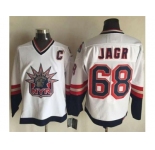 New York Rangers #68 Jaromir Jagr White CCM Statue of Liberty Stitched NHL Jersey