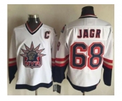 New York Rangers #68 Jaromir Jagr White CCM Statue of Liberty Stitched NHL Jersey
