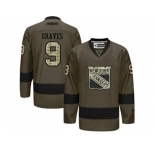 New York Rangers #9 Adam Graves Green Salute to Service Stitched NHL Jersey