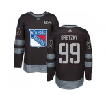 New York Rangers #99 Wayne Gretzky Black 1917-2017 100th Anniversary Stitched NHL Jersey