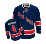 Reebok New York Rangers #4 Ron Greschner Authentic Navy Blue Third NHL Jersey