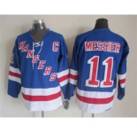nhl jerseys new york rangers #11 messier blue[patch C]