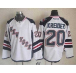 nhl jerseys new york rangers #20 kreider white[kreider][2014 new stadium]
