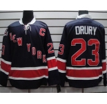 nhl jerseys new york rangers #23 drury dk blue[85th]