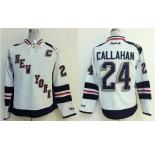 nhl jerseys new york rangers #24 callahan white[2014 new stadium][patch C]