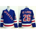 nhl jerseys new york rangers #26 st.louis blue[2014 new stadium]