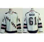 nhl jerseys new york rangers #61 nash white[2014 new stadium]