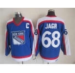 nhl jerseys new york rangers #68 jaromir jagr blue [throwback ccm]