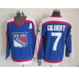 nhl jerseys new york rangers #7 rod gilbert blue [throwback ccm]