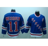 nhl new york rangers #11 messier blue ccm