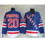 nhl new york rangers #20 prospal blue