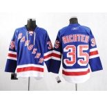 nhl new york rangers #35 richter lt.blue
