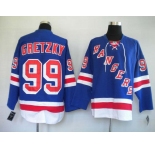 nhl new york rangers #99 gretzky blue