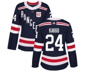 New York Rangers #24 Kaapo Kakko Navy Blue Authentic 2018 Winter Classic Women's Stitched Hockey Jersey