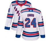 New York Rangers #24 Kaapo Kakko White Road Authentic Women's Stitched Hockey Jersey