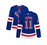 Women Adidas New York Rangers #11 Mark Messier Royal Blue Home Authentic Stitched NHL Jerse