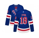 Women Adidas New York Rangers #18 Marc Staal Royal Blue Home Authentic Stitched NHL Jersey