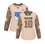 Women Adidas New York Rangers #18 Walt Tkaczuk Authentic Camo Veterans Day Practice NHL Jersey