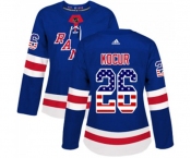 Women Adidas New York Rangers #26 Joe Kocur Authentic Royal Blue USA Flag Fashion NHL Jersey