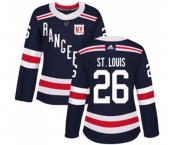 Women Adidas New York Rangers #26 Martin St. Louis Authentic Navy Blue 2018 Winter Classic NHL Jersey