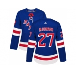 Women Adidas New York Rangers #27 Ryan McDonagh Royal Blue Home Authentic Stitched NHL Jersey