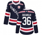 Women Adidas New York Rangers #36 Mats Zuccarello Authentic Navy Blue 2018 Winter Classic NHL Jersey