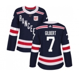 Women Adidas New York Rangers #7 Rod Gilbert Authentic Navy Blue 2018 Winter Classic NHL Jersey