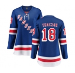 Women New York Rangers #18 Walt Tkaczuk Fanatics Branded Royal Blue Home Breakaway NHL Jersey