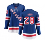 Women New York Rangers #28 Tie Domi Fanatics Branded Royal Blue Home Breakaway NHL Jersey