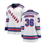 Women New York Rangers #36 Glenn Anderson Fanatics Branded White Away Breakaway NHL Jersey