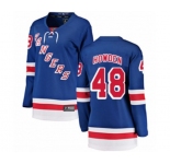 Women New York Rangers #48 Brett Howden Fanatics Branded Royal Blue Home Breakaway NHL Jersey