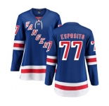Women New York Rangers #77 Phil Esposito Fanatics Branded Royal Blue Home Breakaway NHL Jersey