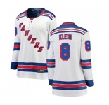 Women New York Rangers #8 Kevin Klein Fanatics Branded White Away Breakaway NHL Jersey