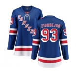 Women New York Rangers #93 Mika Zibanejad Fanatics Branded Royal Blue Home Breakaway NHL Jersey