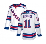 Women Reebok New York Rangers #11 Mark Messier Authentic White Away NHL Jersey
