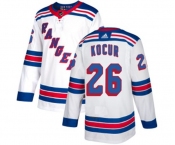 Women Reebok New York Rangers #26 Joe Kocur Authentic White Away NHL Jersey