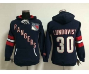 women nhl jerseys new york rangers #30 lundqvist blue[pullover hooded sweatshirt]