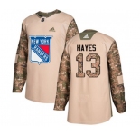 Youth Adidas New York Rangers #13 Kevin Hayes Authentic Camo Veterans Day Practice NHL Jersey