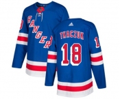 Youth Adidas New York Rangers #18 Walt Tkaczuk Authentic Royal Blue Home NHL Jersey