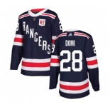 Youth Adidas New York Rangers #28 Tie Domi Authentic Navy Blue 2018 Winter Classic NHL Jersey