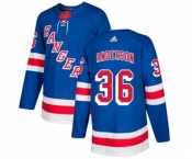 Youth Adidas New York Rangers #36 Glenn Anderson Premier Royal Blue Home NHL Jersey