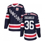 Youth Adidas New York Rangers #36 Mats Zuccarello Authentic Navy Blue 2018 Winter Classic NHL Jersey