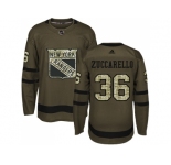 Youth Adidas New York Rangers #36 Mats Zuccarello Green Salute to Service Stitched NHL Jerse