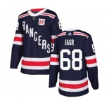 Youth Adidas New York Rangers #68 Jaromir Jagr Authentic Navy Blue 2018 Winter Classic NHL Jersey