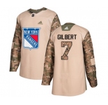 Youth Adidas New York Rangers #7 Rod Gilbert Authentic Camo Veterans Day Practice NHL Jersey