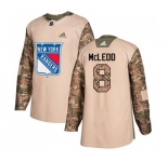 Youth Adidas New York Rangers #8 Cody McLeod Authentic Camo Veterans Day Practice NHL Jersey