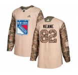 Youth Adidas New York Rangers #82 Joey Keane Authentic Camo Veterans Day Practice NHL Jersey