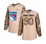 Youth Adidas New York Rangers #90 Vladislav Namestnikov Authentic Camo Veterans Day Practice NHL Jersey