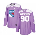 Youth Adidas New York Rangers #90 Vladislav Namestnikov Authentic Purple Fights Cancer Practice NHL Jersey